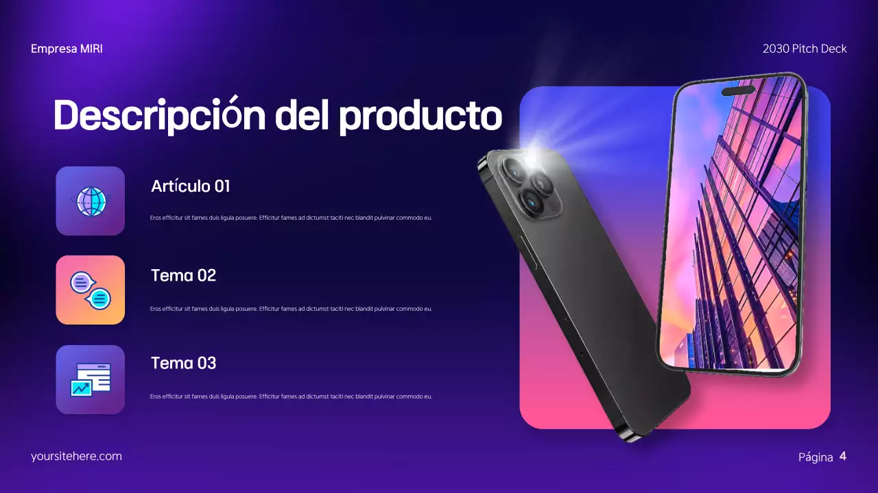 Kit de prensa moderno y colorido