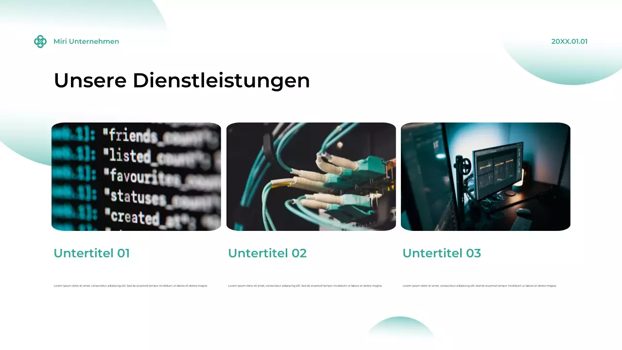 Teal Modern Cybersecurity Anzeige
