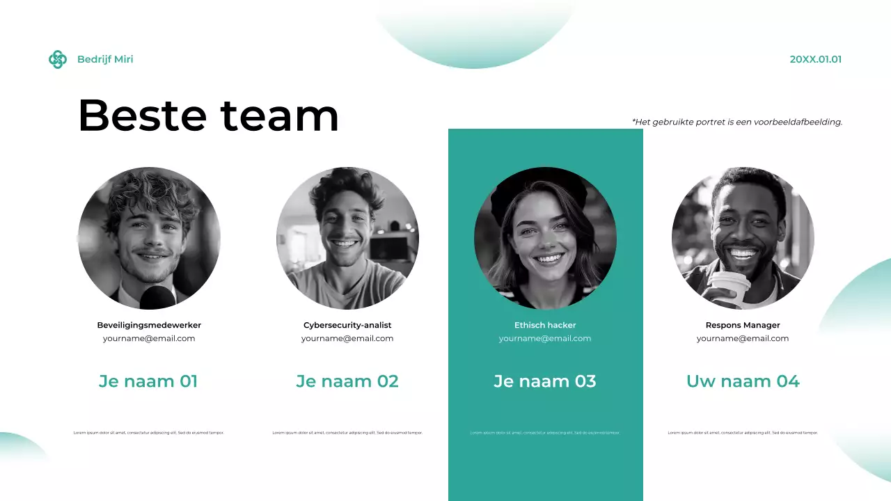 Teal Moderne Advertentie voor Cyberbeveiliging