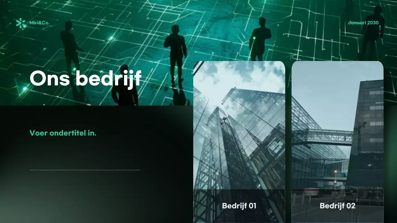 Advertentie voor groene moderne cyberbeveiliging