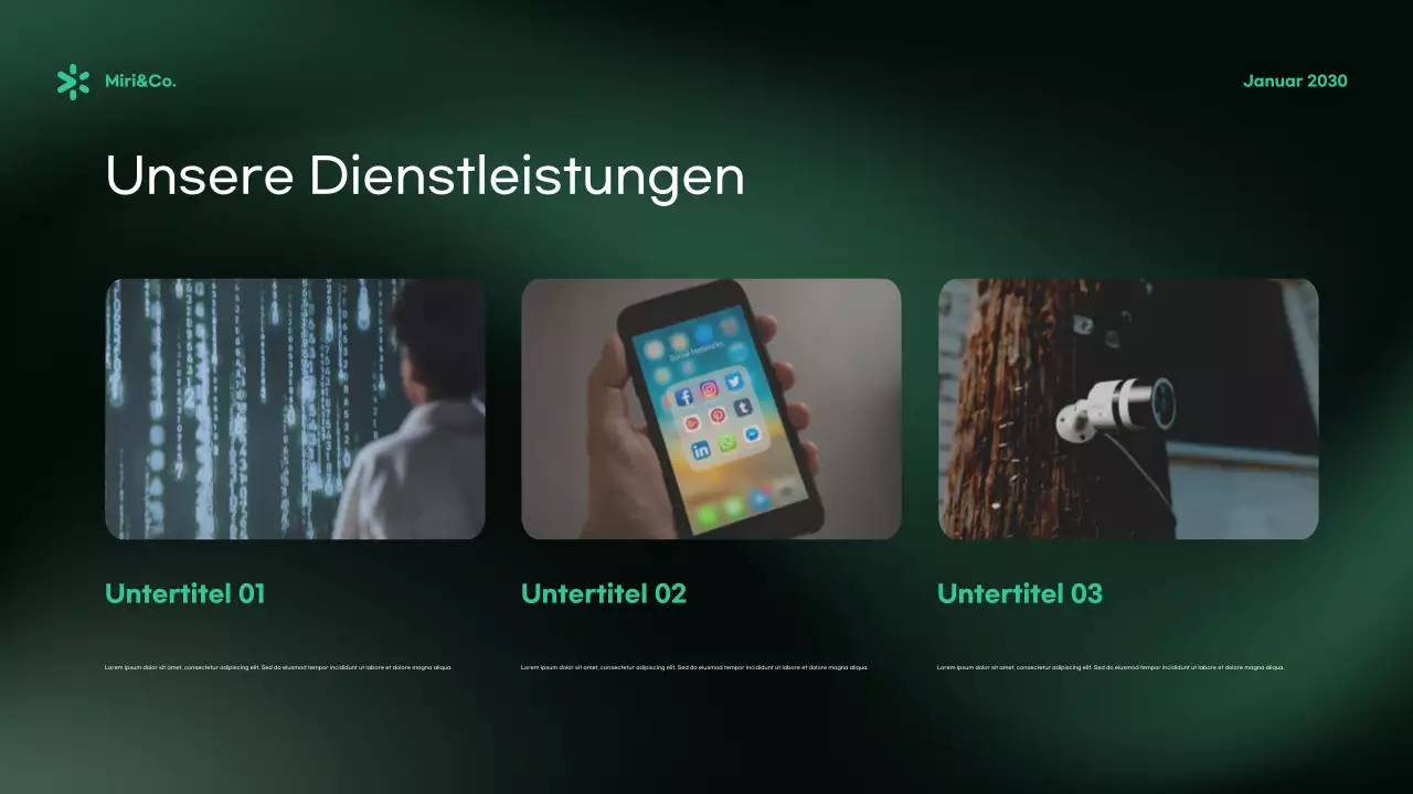 Green Modern Cybersecurity Anzeige
