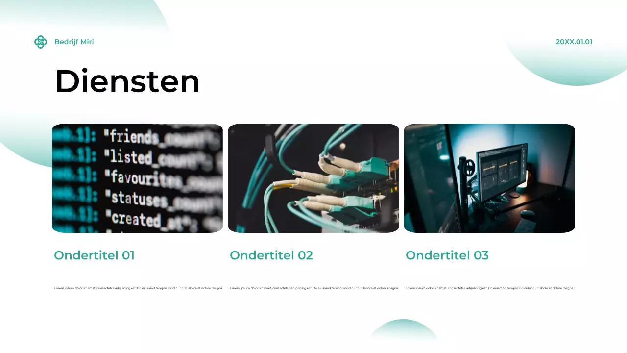 Teal Moderne Advertentie voor Cyberbeveiliging