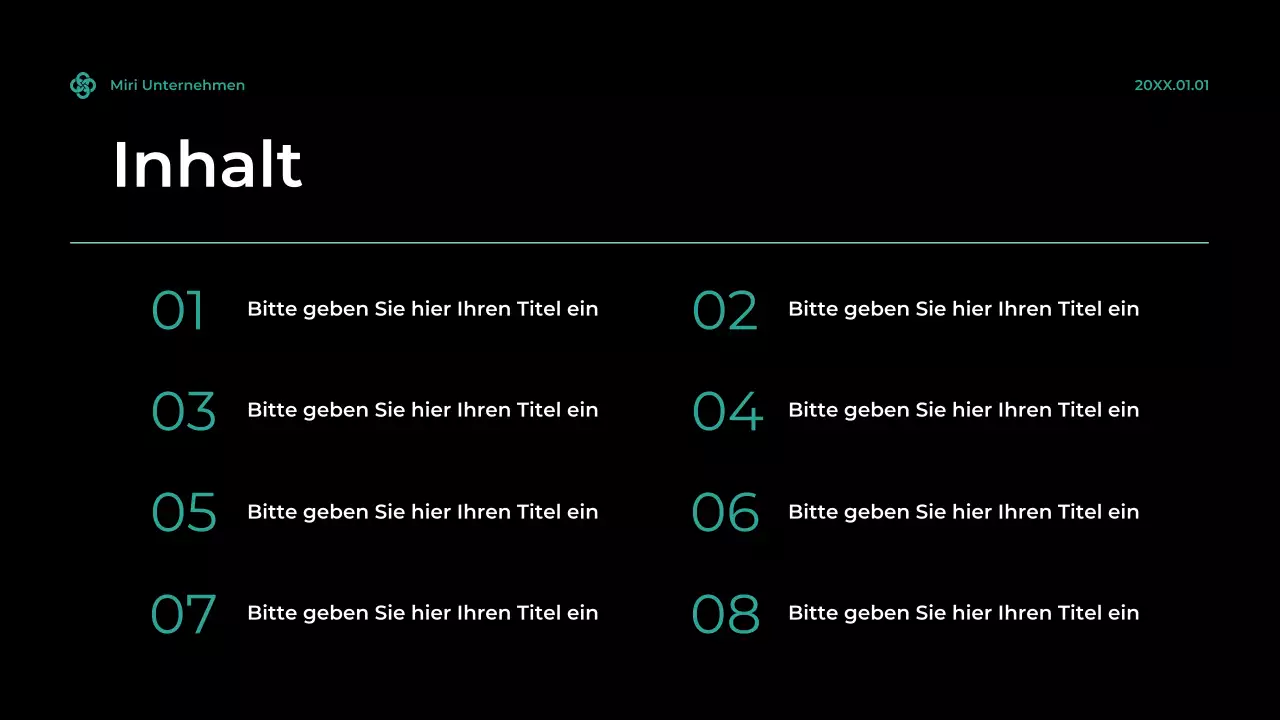 Teal Modern Cybersecurity Anzeige