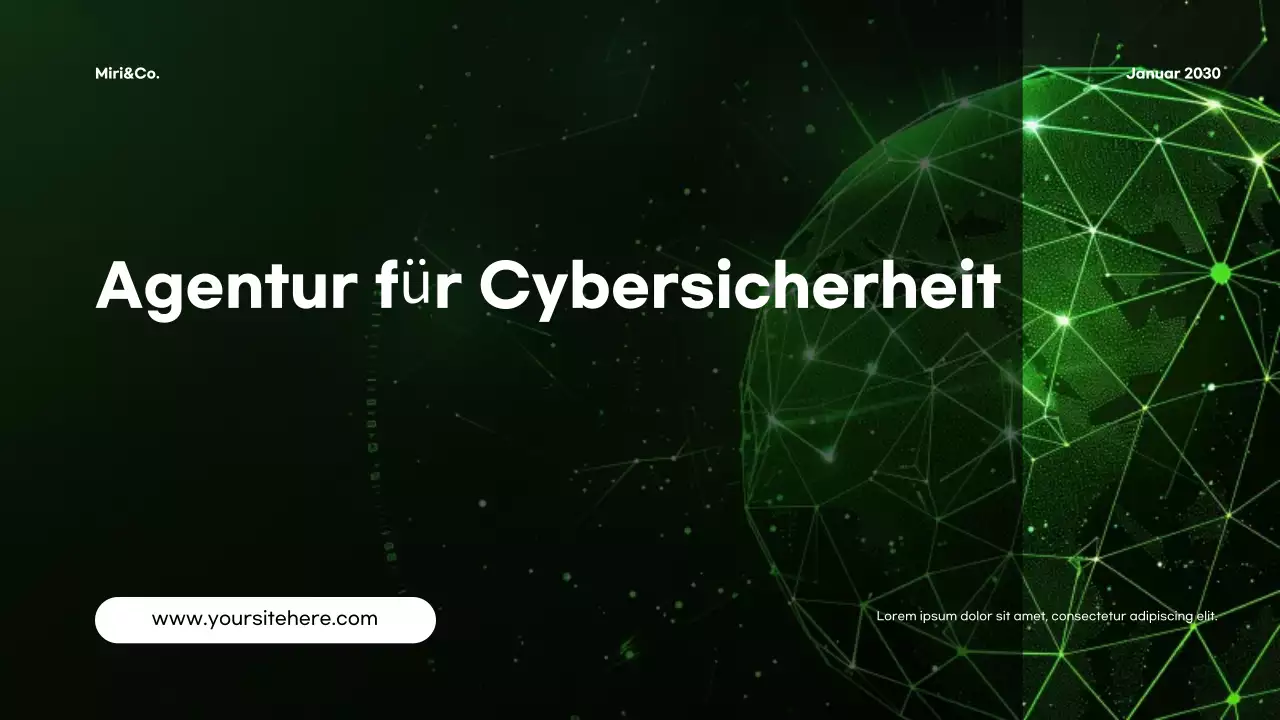 Green Modern Cybersecurity Anzeige