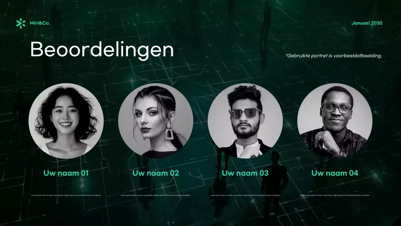 Advertentie voor groene moderne cyberbeveiliging