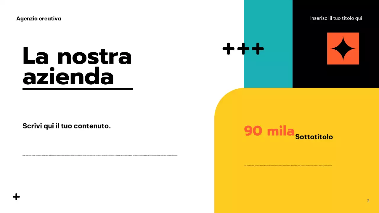 Promozione dell'agenzia Orange Bold