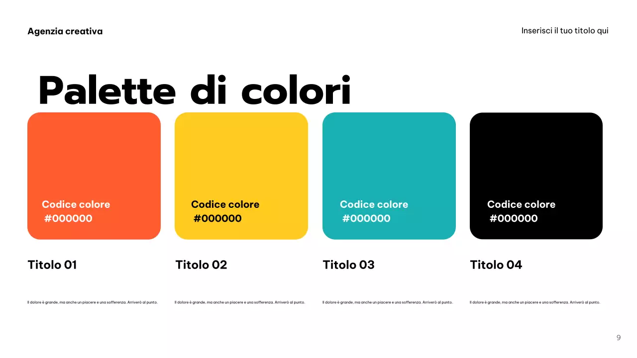 Promozione dell'agenzia Orange Bold