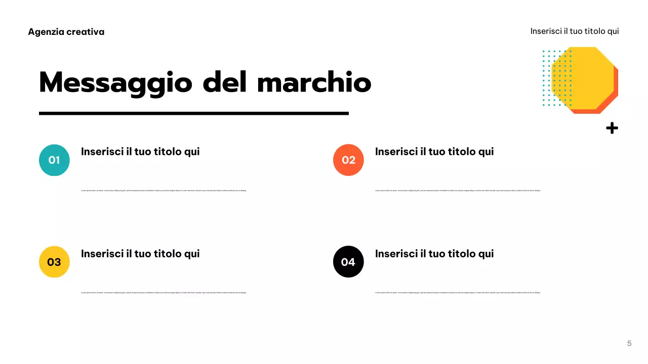 Promozione dell'agenzia Orange Bold