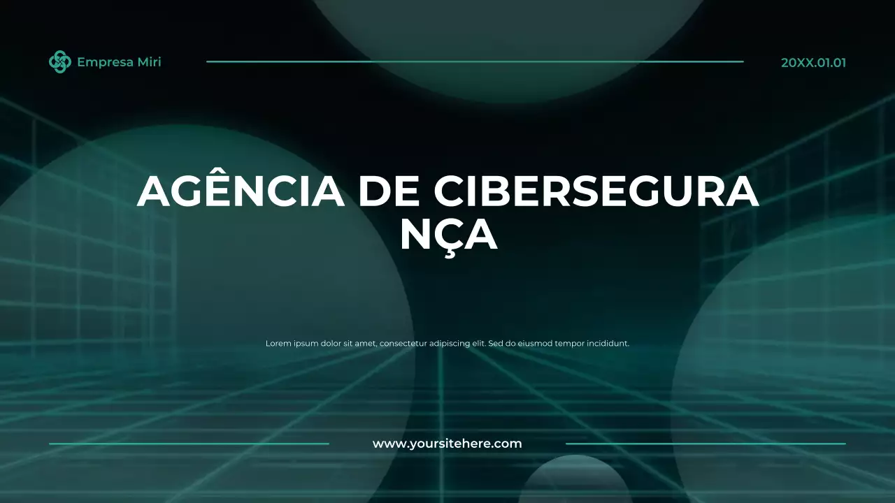 Anúncio de cibersegurança moderno Teal
