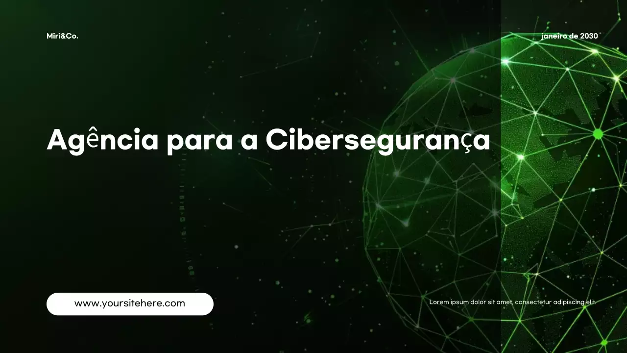 Anúncio da cibersegurança moderna e ecológica