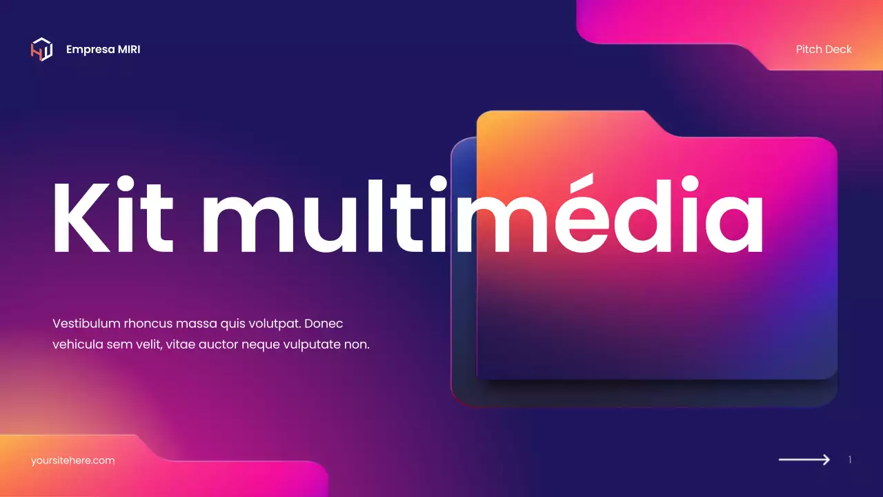 Guia multimédia moderno e colorido
