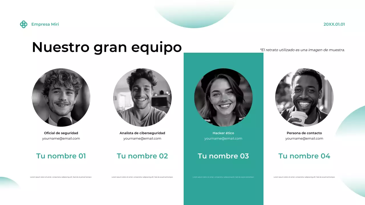 Anuncio de ciberseguridad Teal Modern