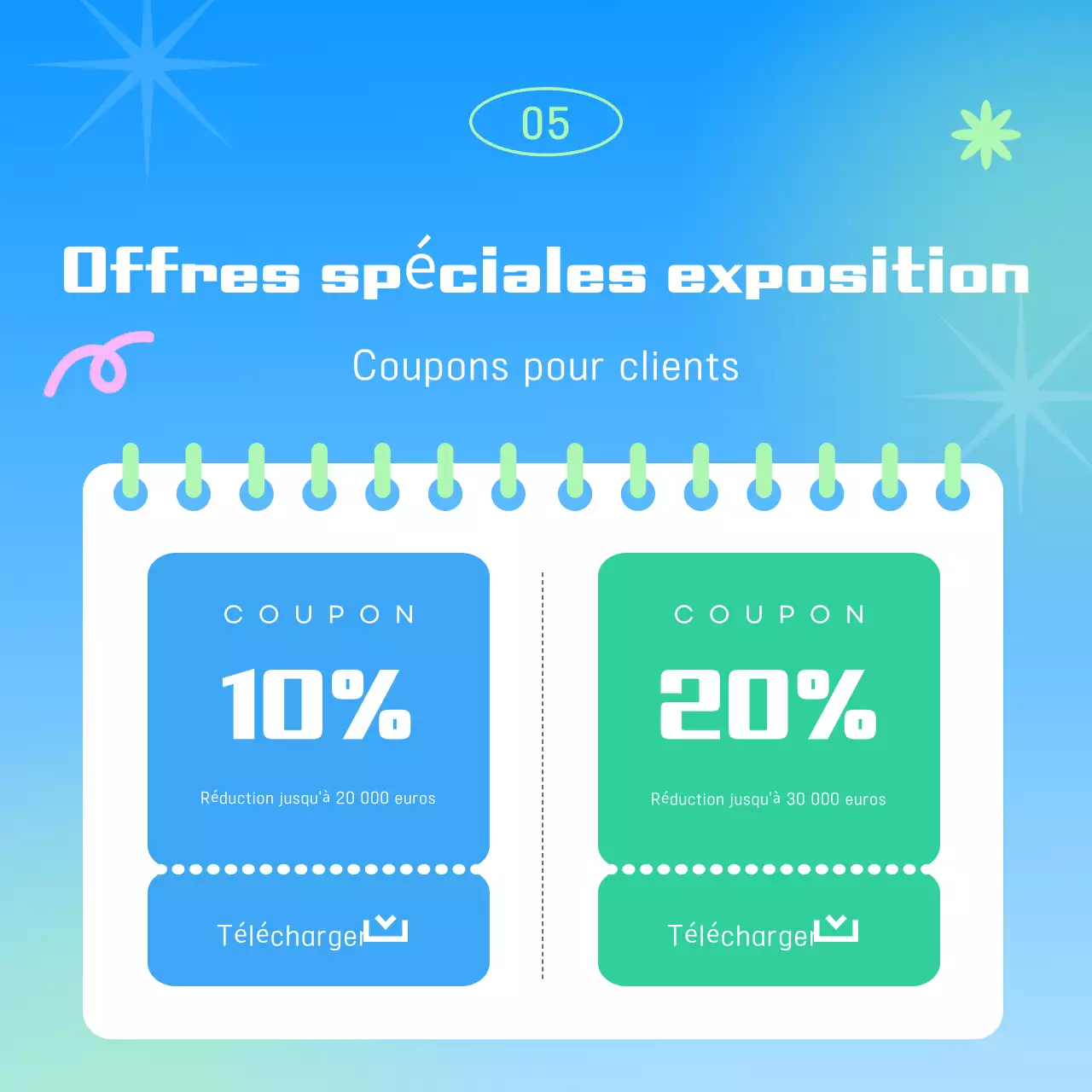 Exposition pop bleu clair pour la rentrée scolaire