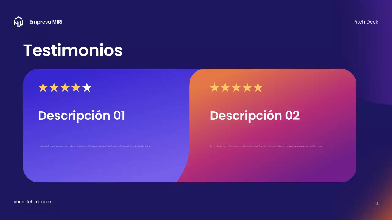 Guía de medios moderna y colorida