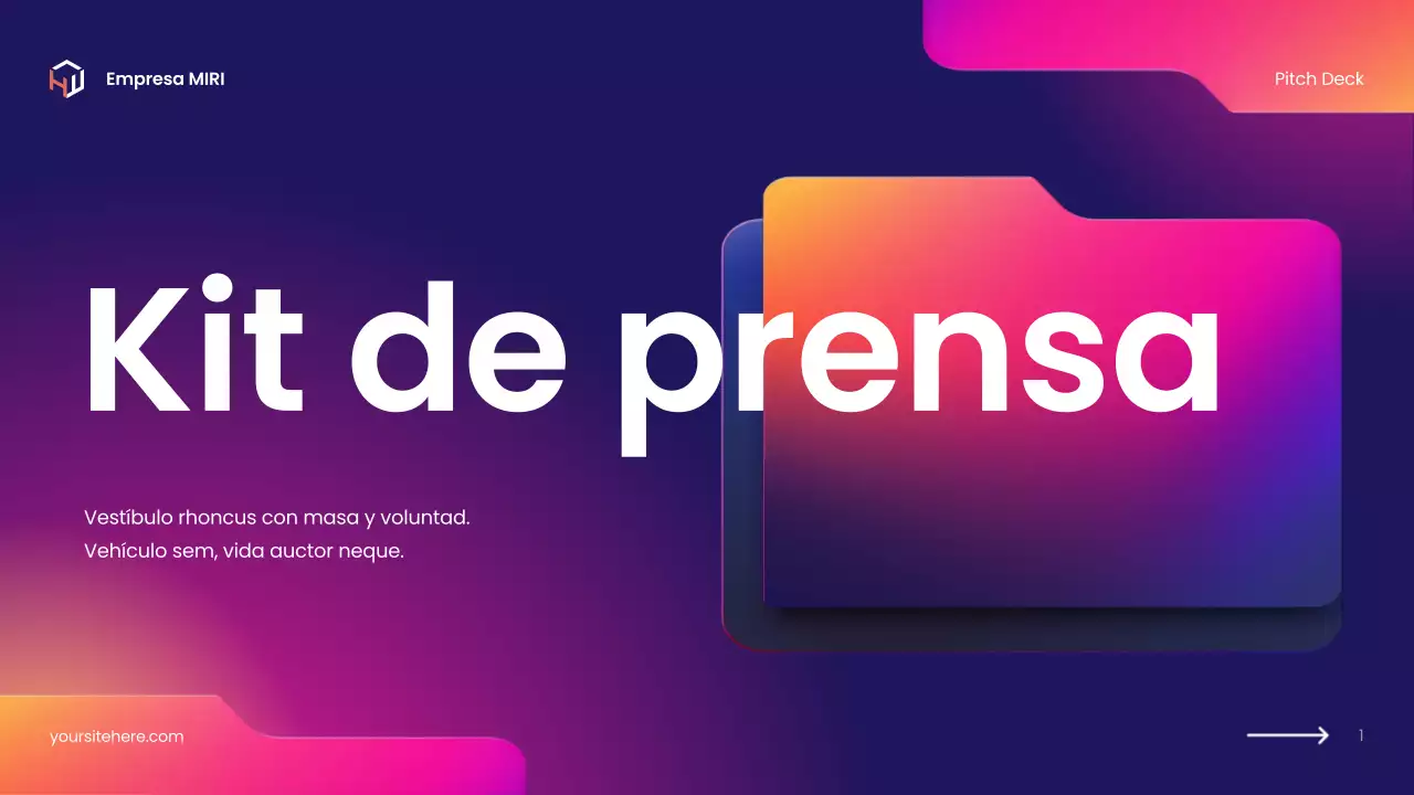 Guía de medios moderna y colorida