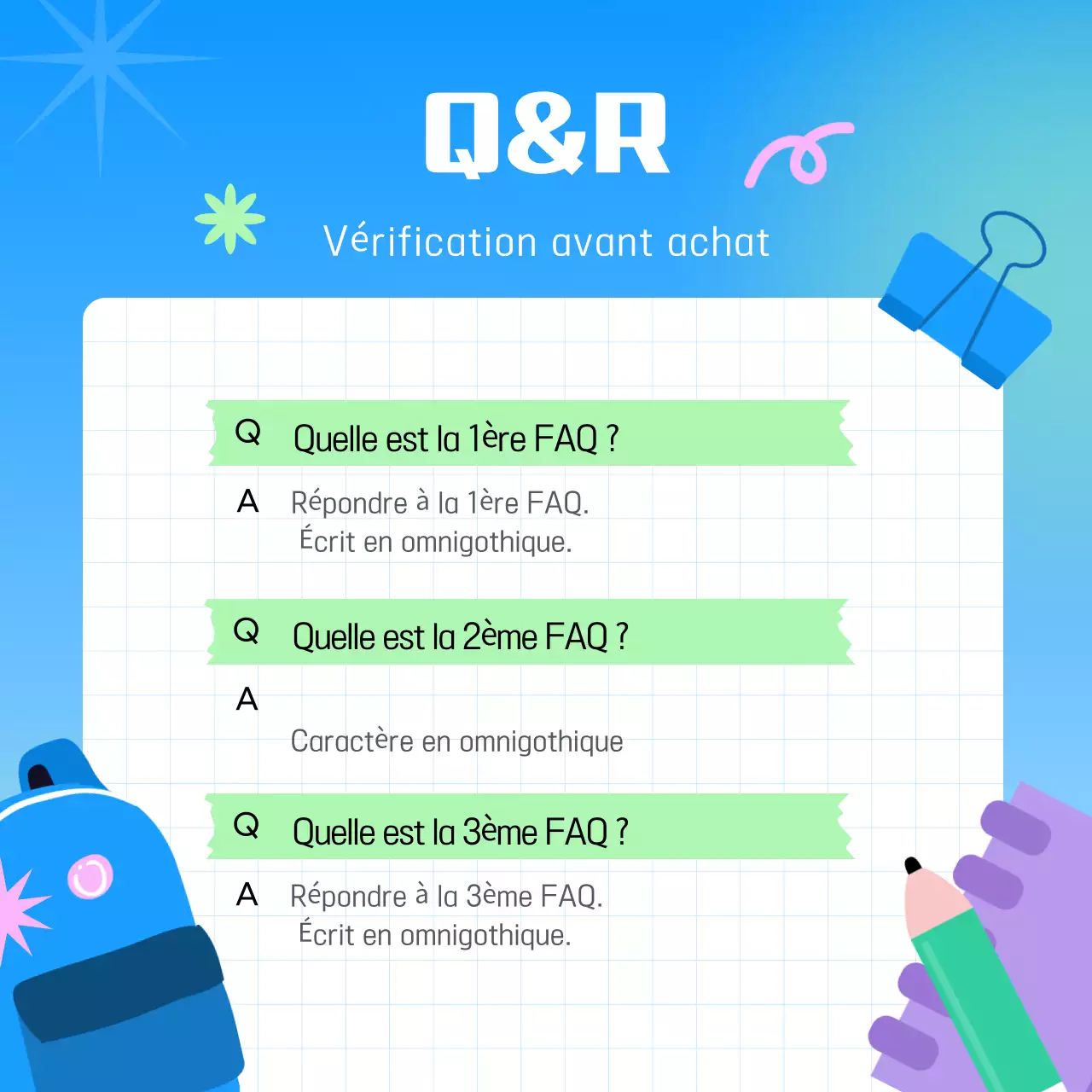 Exposition pop bleu clair pour la rentrée scolaire