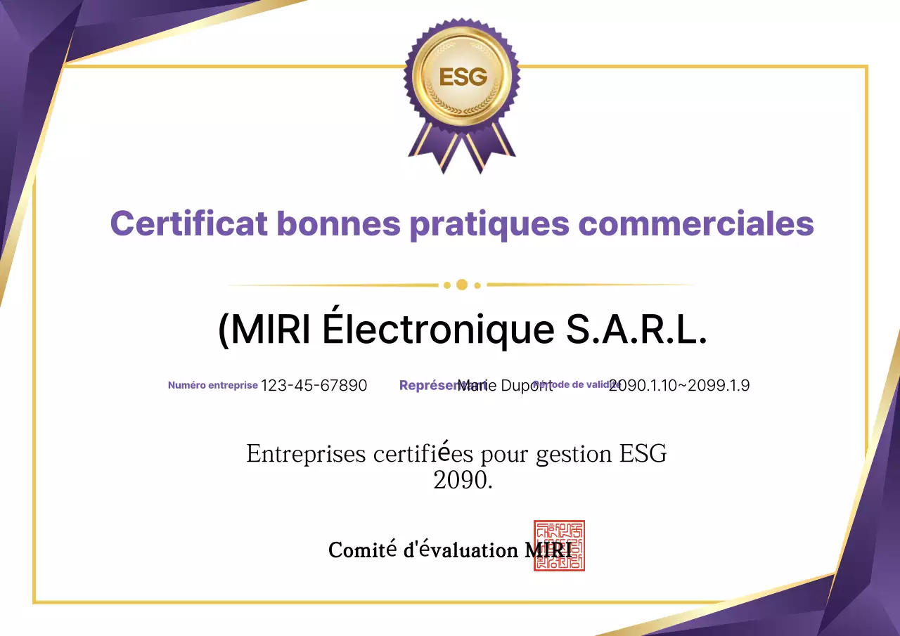 Liste des certificats avancés de Bora