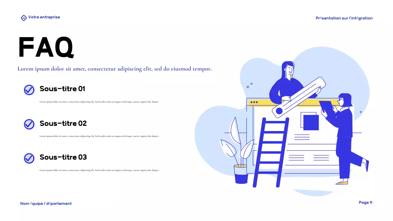 Présentation du guide d'onboarding de Blue Modern
