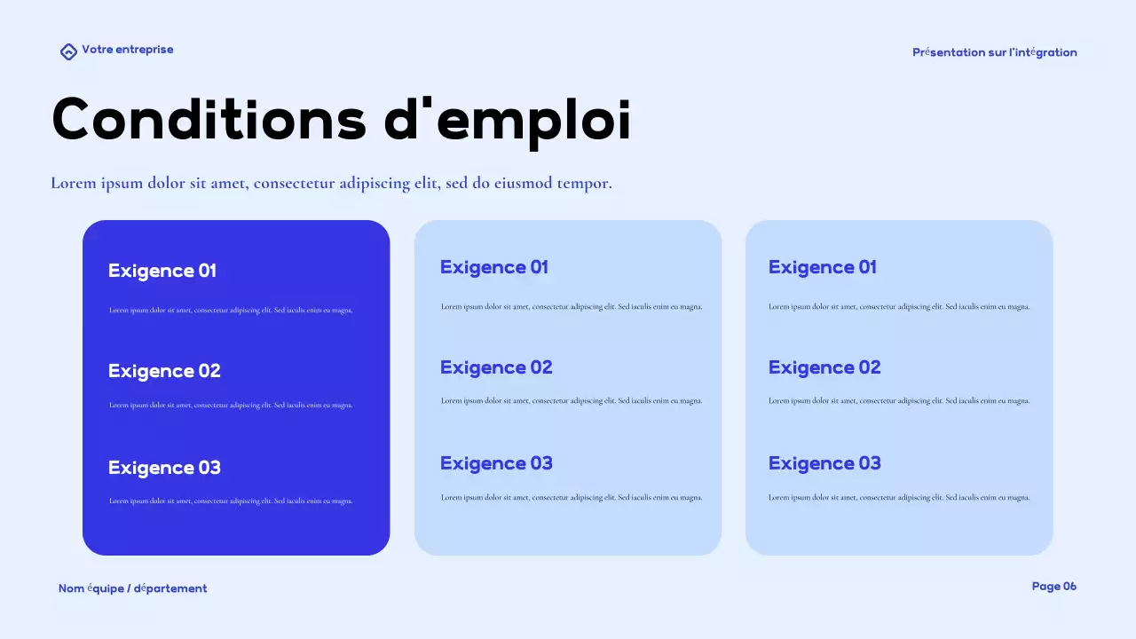 Présentation du guide d'onboarding de Blue Modern