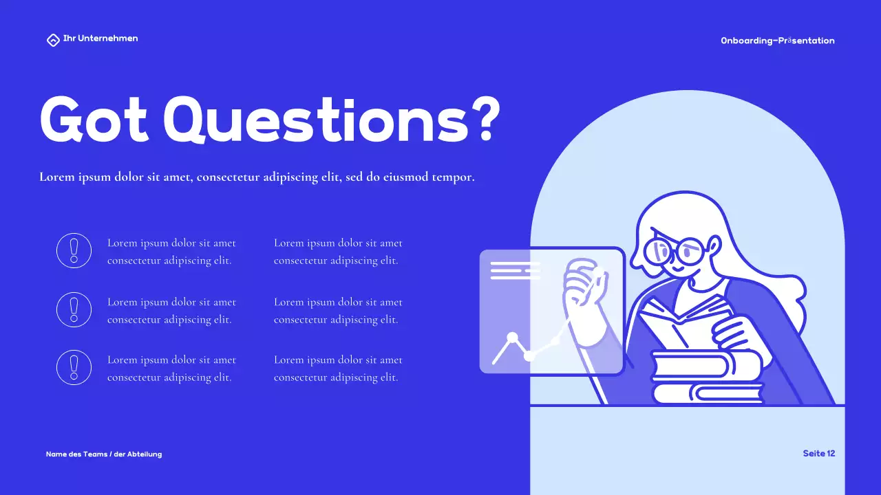 Blue Modern Onboarding Guide Präsentation