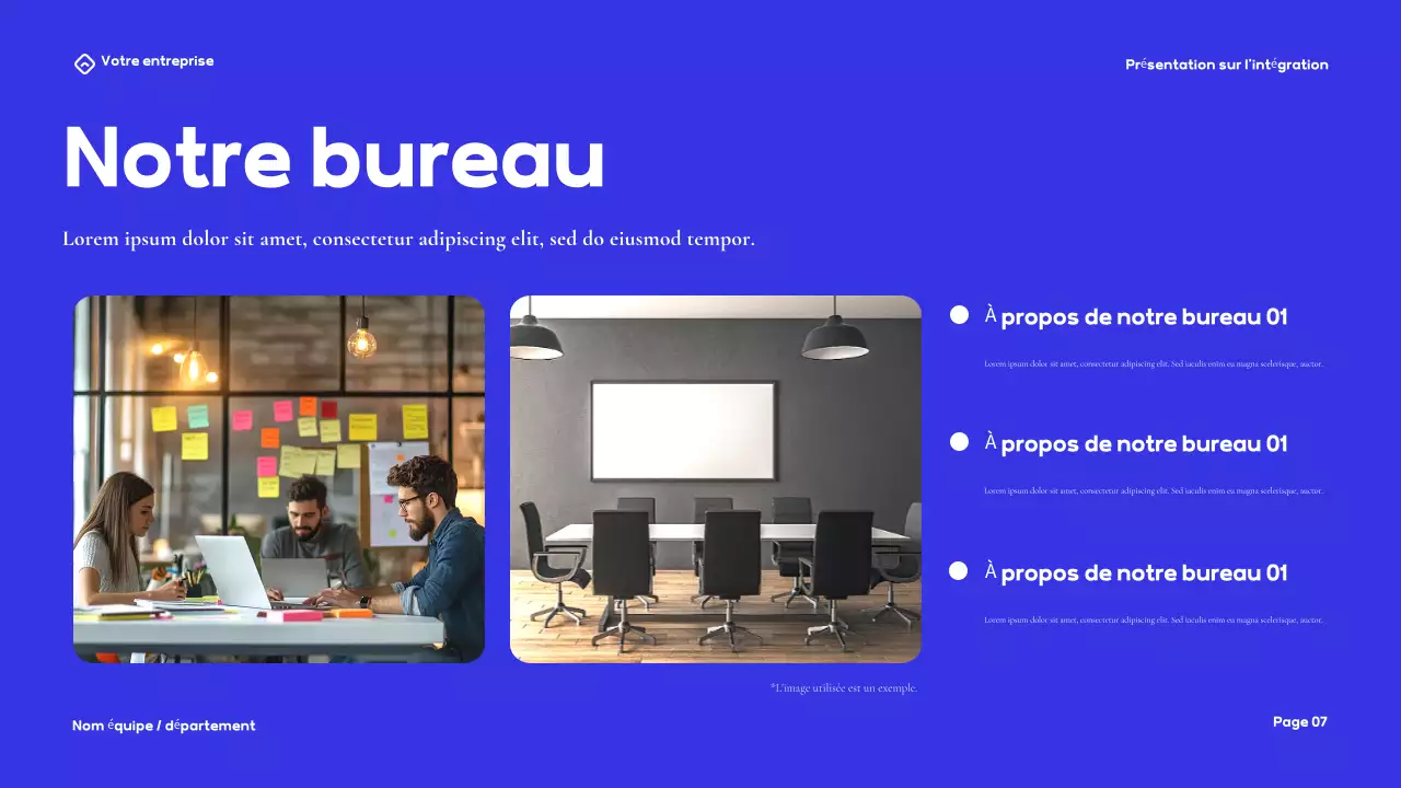 Présentation du guide d'onboarding de Blue Modern