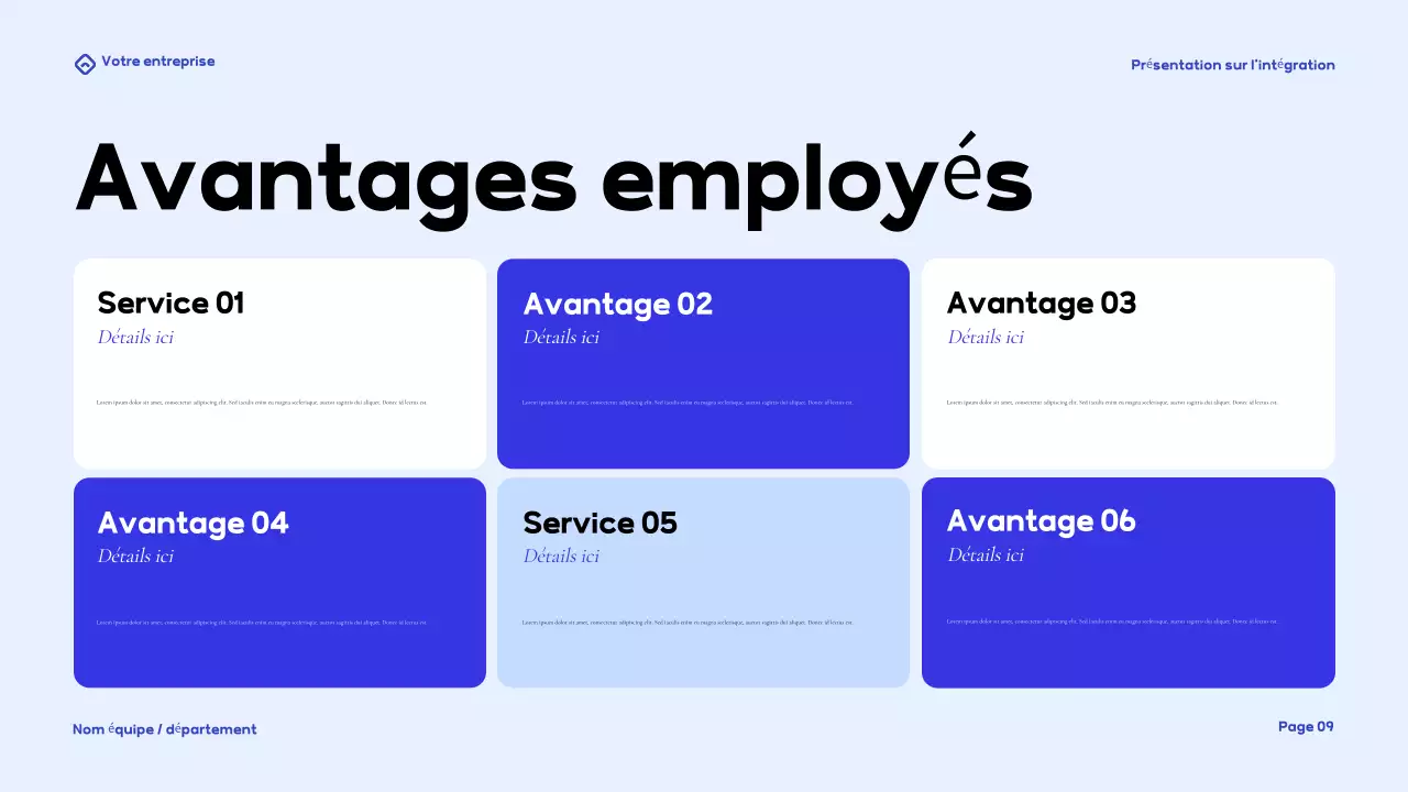 Présentation du guide d'onboarding de Blue Modern