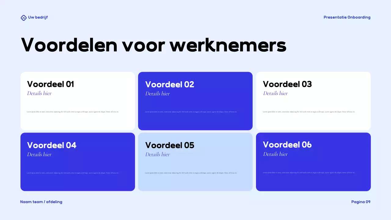 Presentatie Blue Modern Onboarding Guide