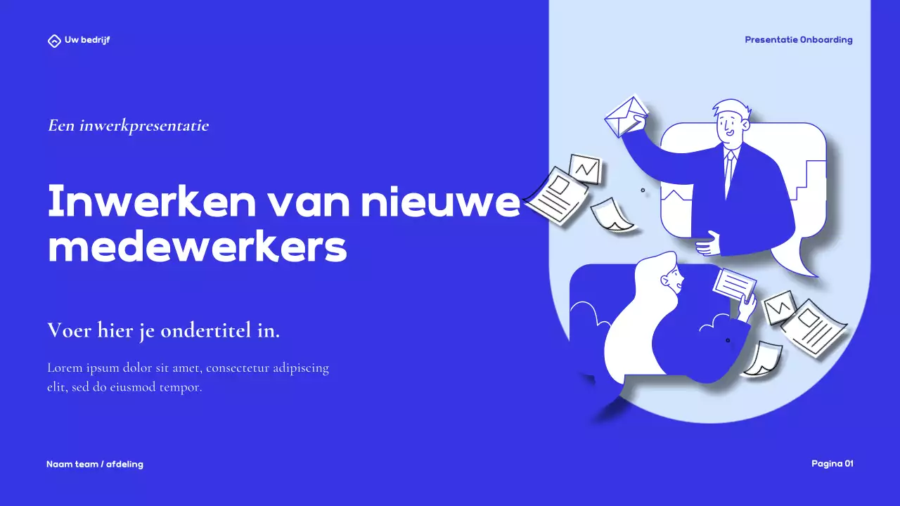 Presentatie Blue Modern Onboarding Guide