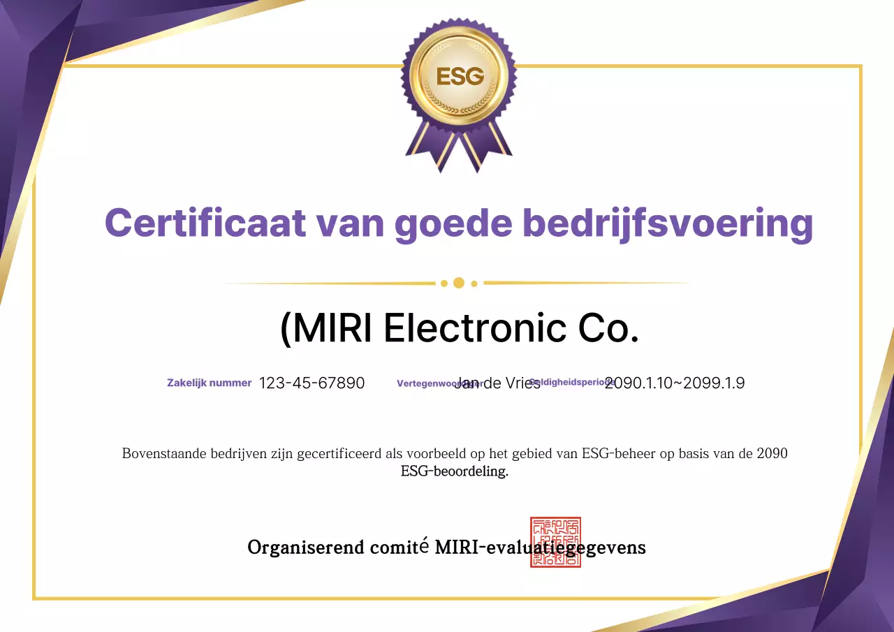 Bora Gevorderd Certificaat Lijst