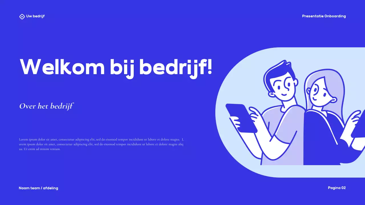 Presentatie Blue Modern Onboarding Guide