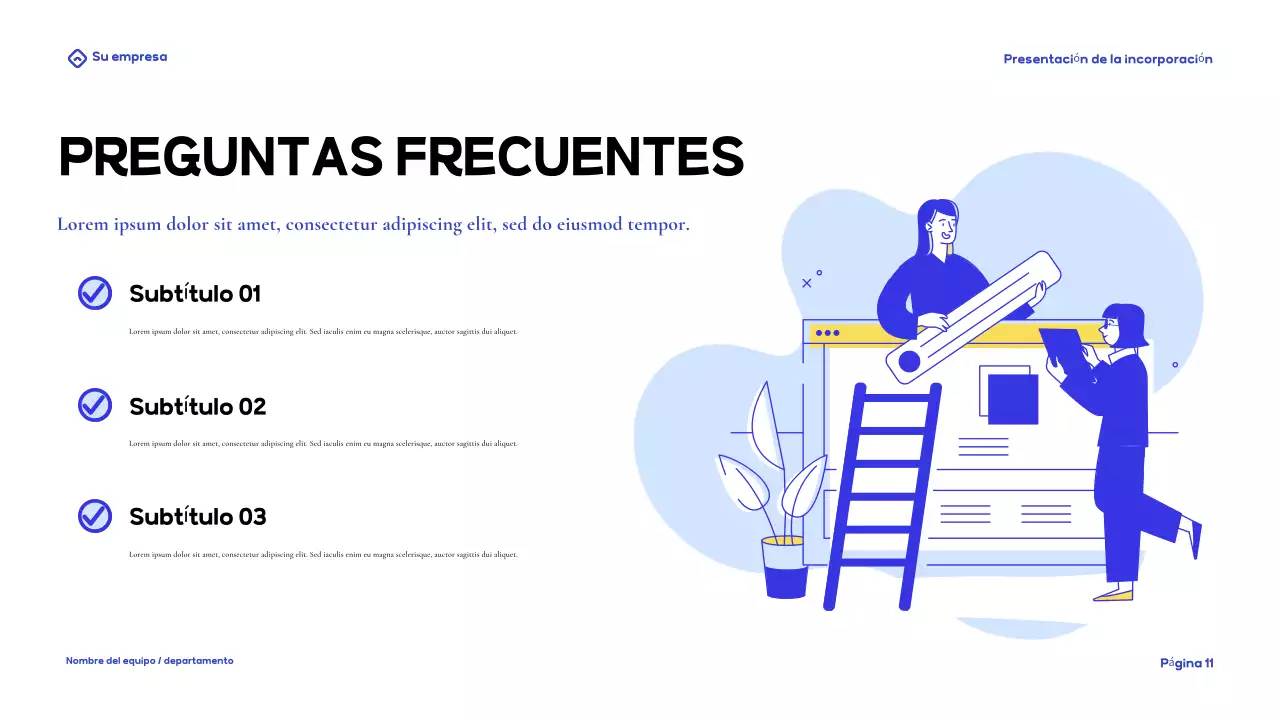 Presentación de la guía Blue Modern Onboarding