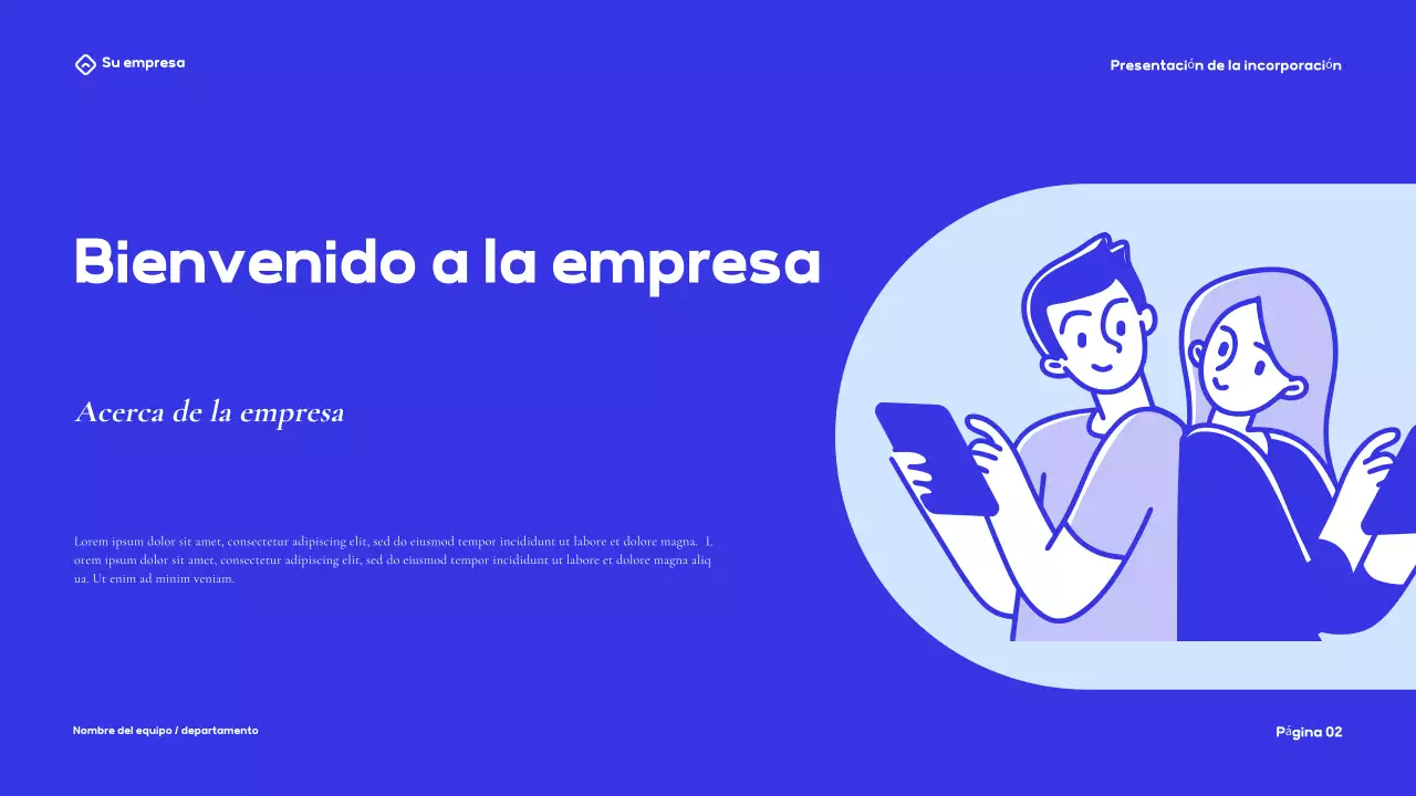 Presentación de la guía Blue Modern Onboarding