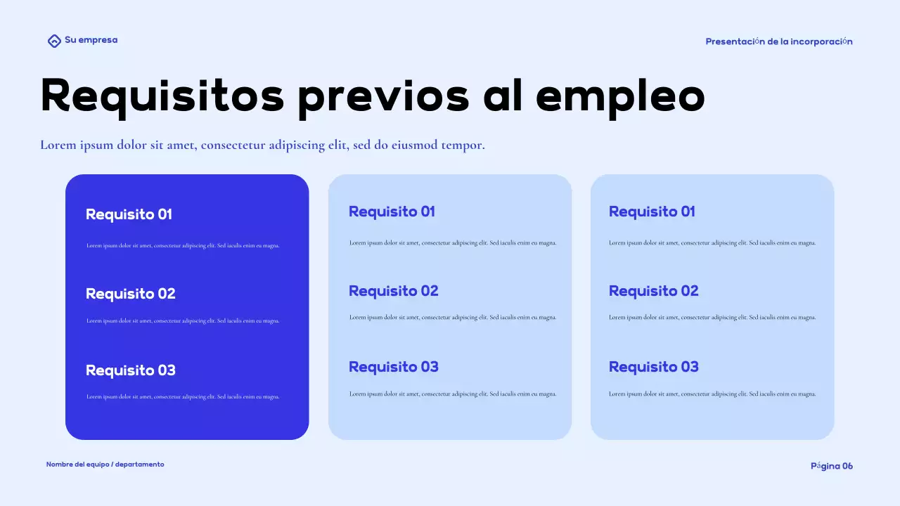 Presentación de la guía Blue Modern Onboarding