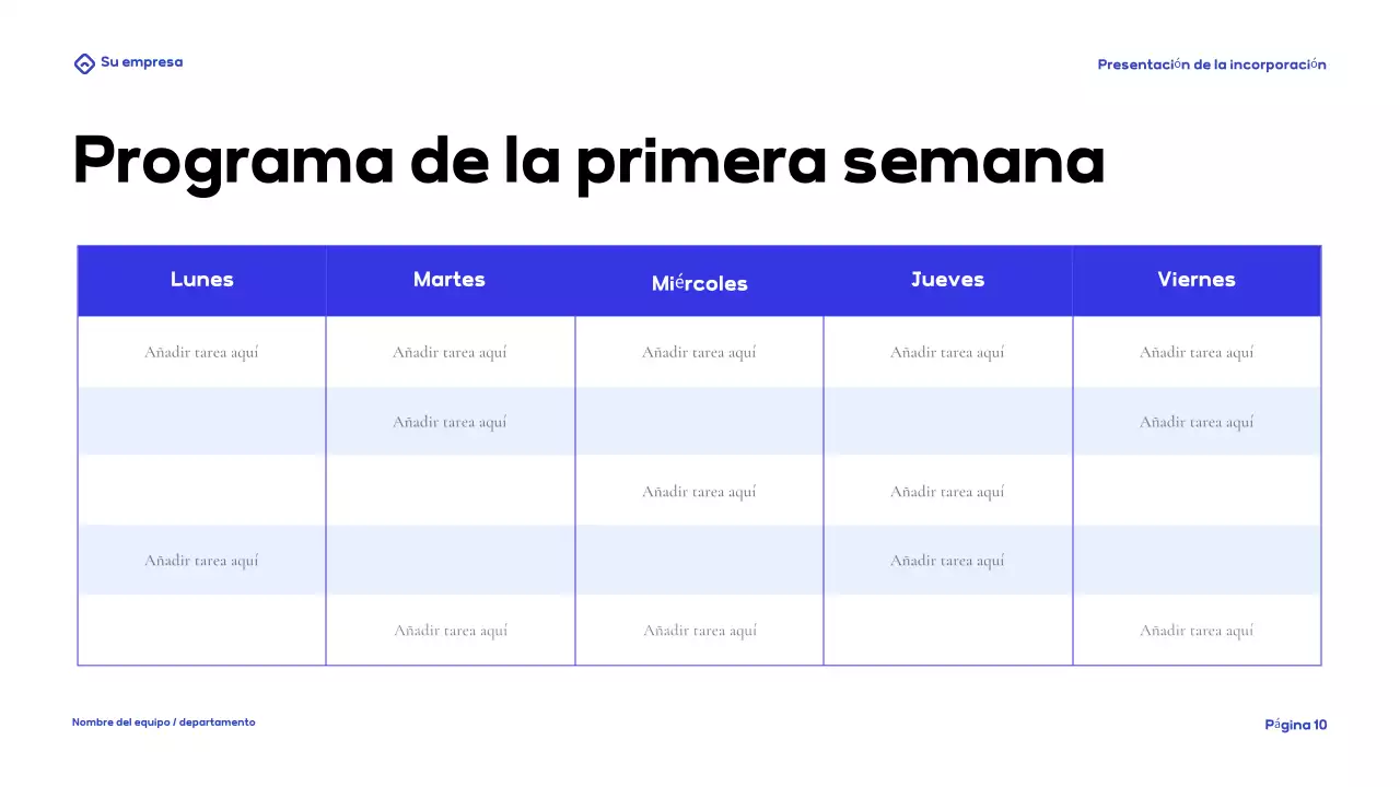 Presentación de la guía Blue Modern Onboarding