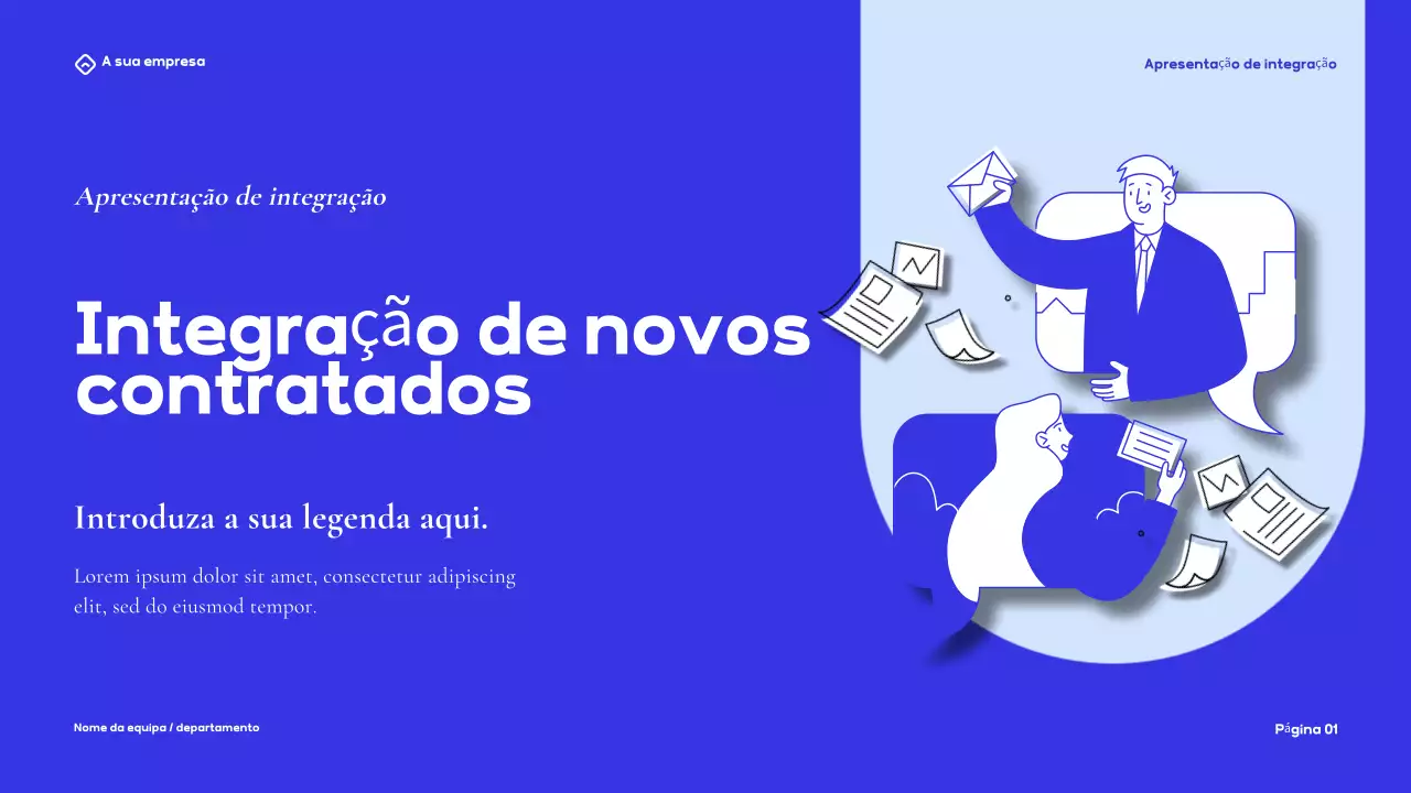 Apresentação do Blue Modern Onboarding Guide