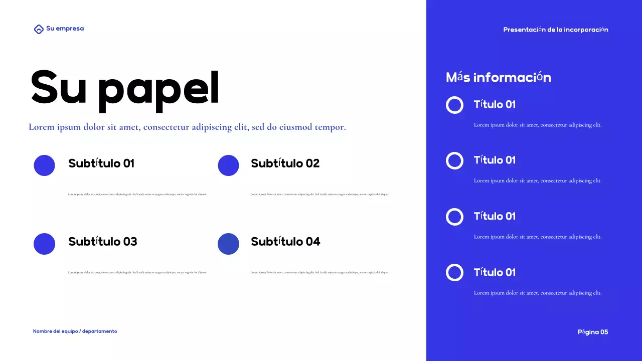 Presentación de la guía Blue Modern Onboarding