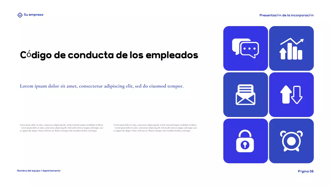 Presentación de la guía Blue Modern Onboarding