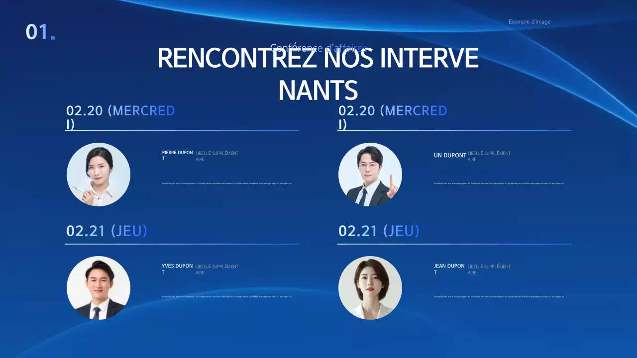 Une présentation d'entreprise simple en bleu