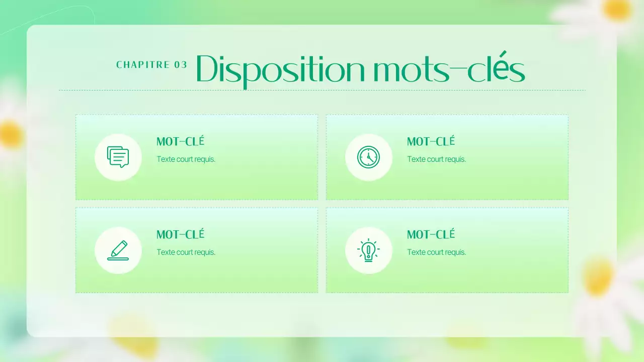 Un briefing marketing floral simple en chartreuse