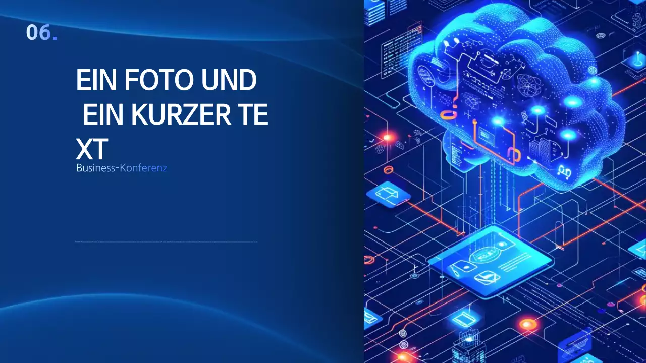 Eine einfache Geschäftspräsentation in Blau