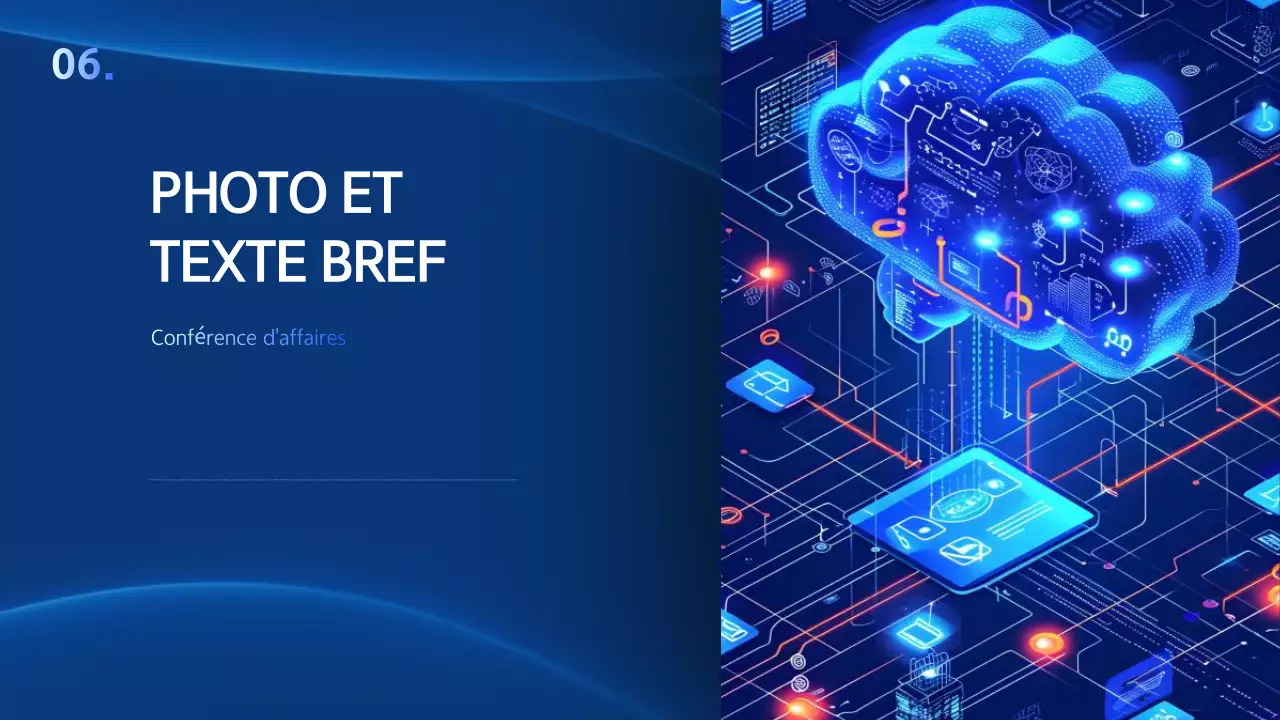 Une présentation d'entreprise simple en bleu