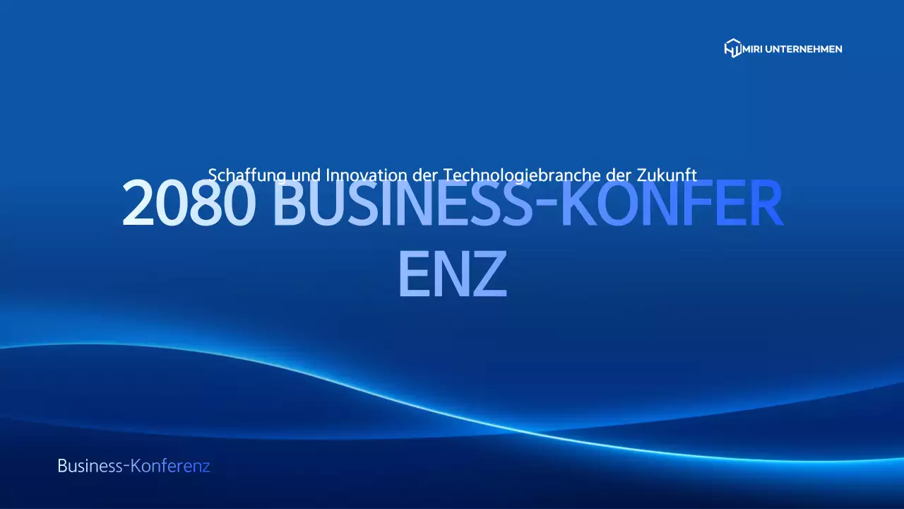 Eine einfache Geschäftspräsentation in Blau