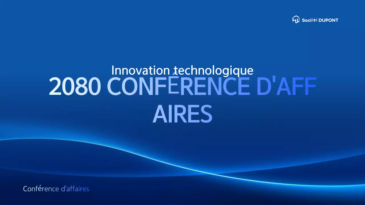 Une présentation d'entreprise simple en bleu