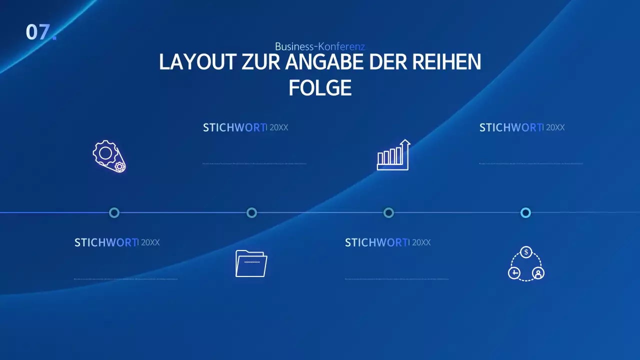 Eine einfache Geschäftspräsentation in Blau