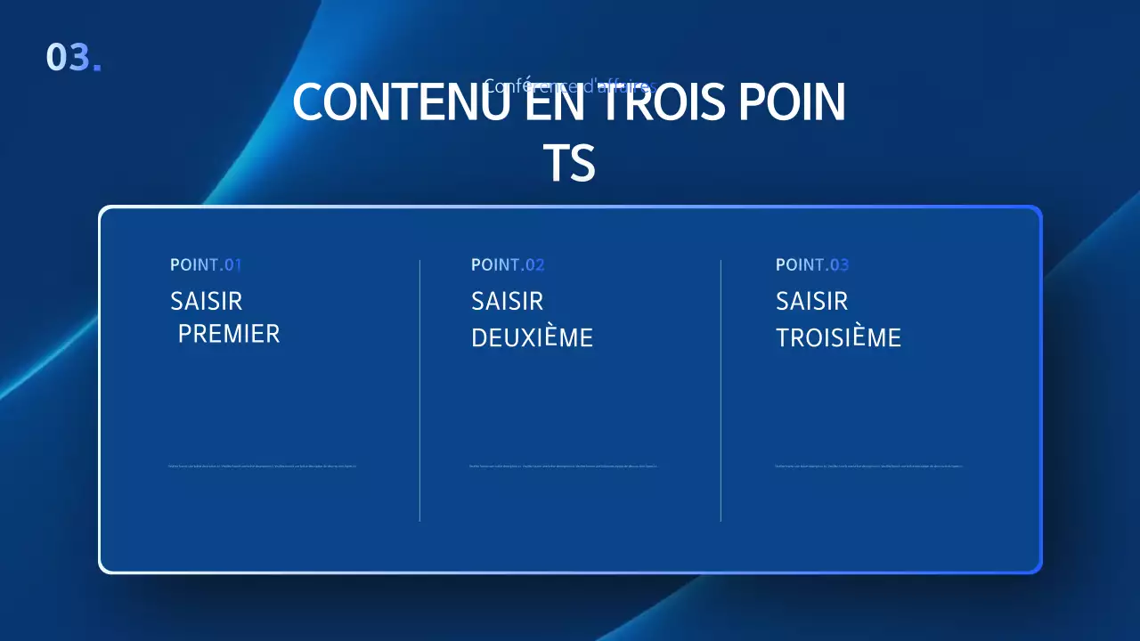Une présentation d'entreprise simple en bleu