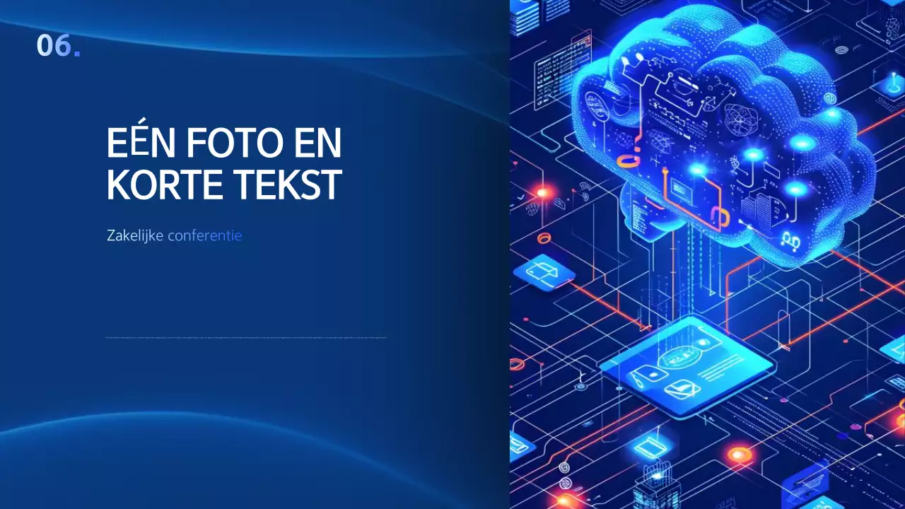 Een eenvoudige zakelijke presentatie in blauw