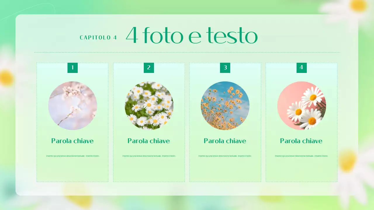 Un semplice brief di marketing floreale in colore chartreuse