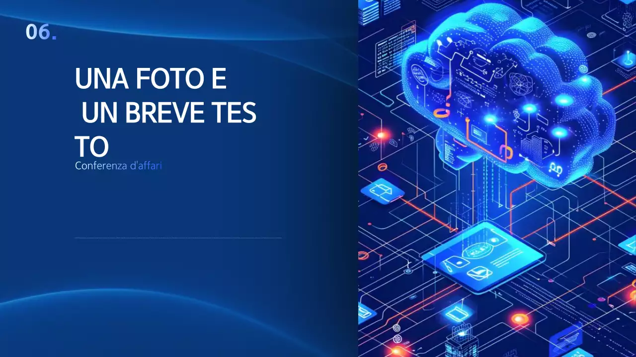 Una semplice presentazione aziendale in blu