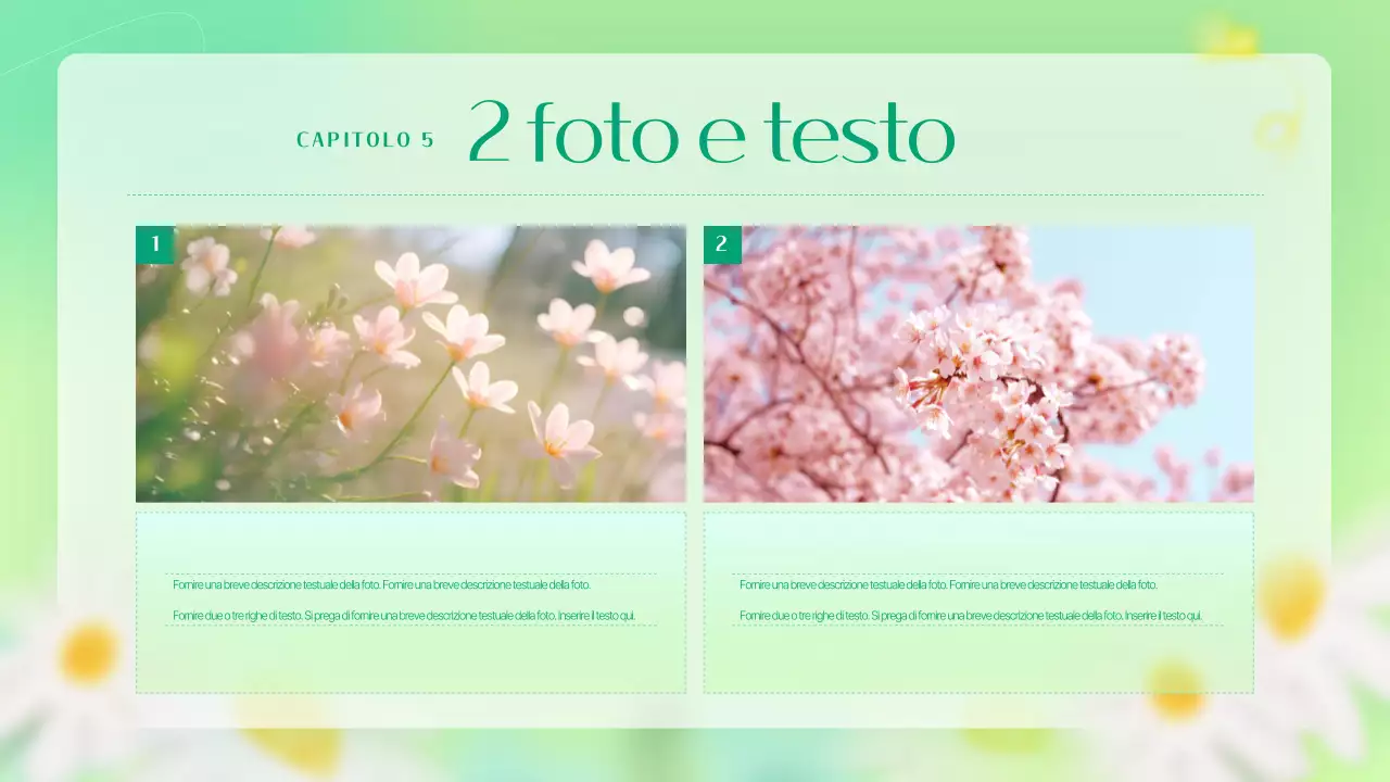 Un semplice brief di marketing floreale in colore chartreuse