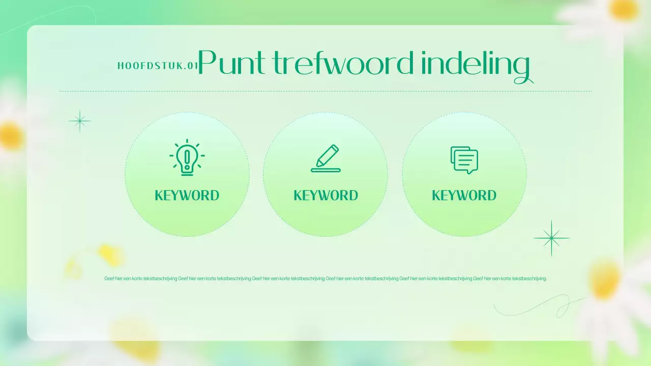 Een eenvoudige bloemenmarketingopdracht in chartreuse